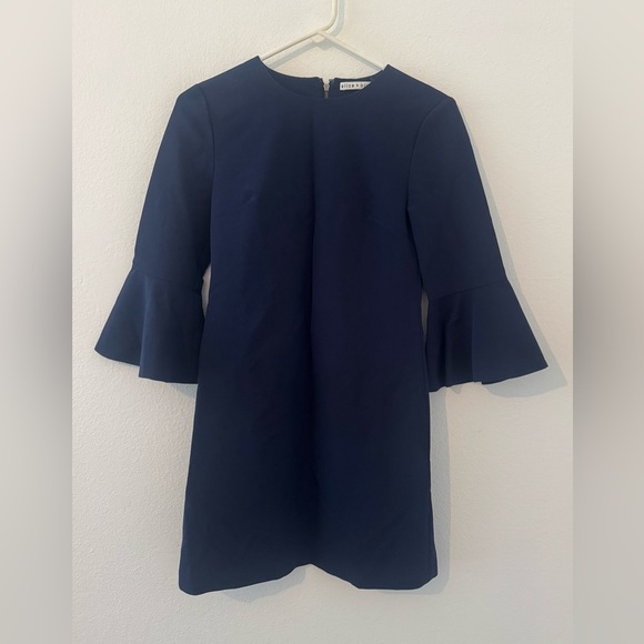 Alice + Olivia Thym Bell Sleeve Tunic Mini Dress Cocktail Luxe Office Size 0 - Picture 1 of 9